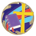Medal, "Religion" Color Star - 2 1/2" Dia.